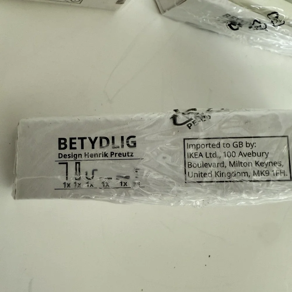 IKEA BETYDLIG Curtain Rod Wall Ceiling Bracket Holder Lot Of 3 White 302.198.89